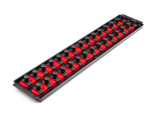 1/2 Inch Drive 2-Rail Socket Organizer Set, Red (30-Tool)