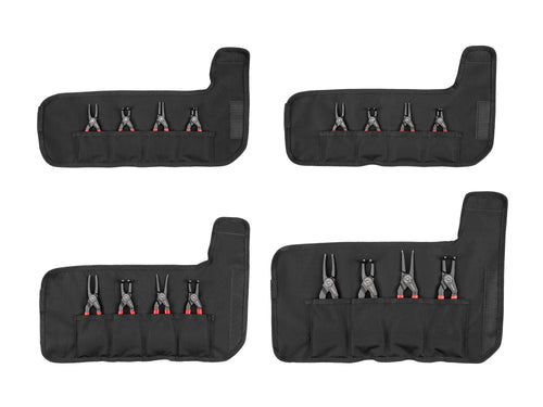 5, 7, 9 Inch Internal and External Retaining Ring Pliers Set with Rolls, 16-Piece (0.037, 0.047, 0.070, 0.090 in. Tips)