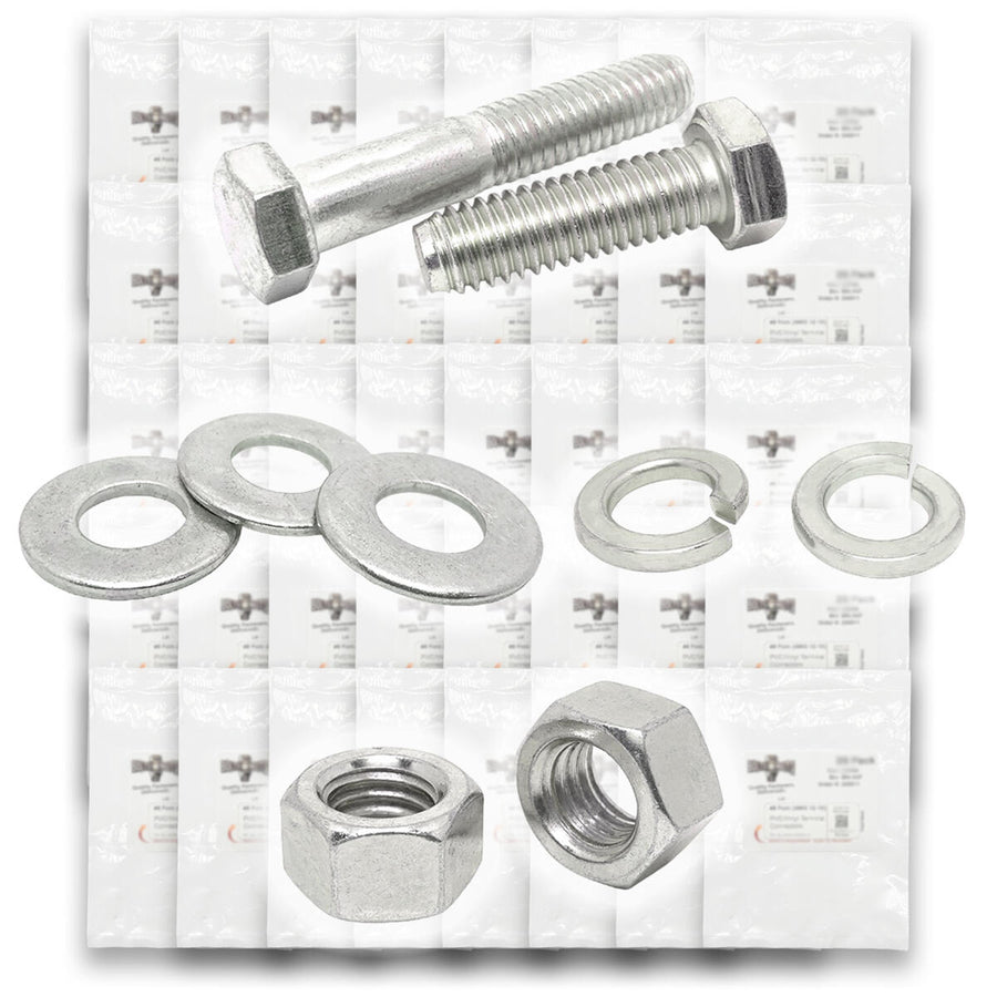 Inch 18-8 Stainless Hex Cap Screws, Hex Nuts, Flat & Lock Washers - 573 PCS