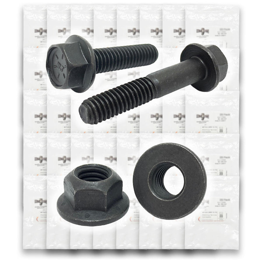 Inch Grade 8 Hex Flange Frame Bolts & Lock Nuts Black Assortment - 351 PCS