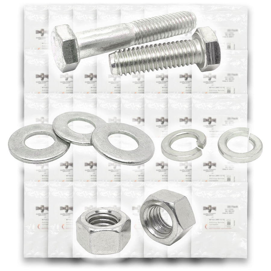 Metric Class A2 Stainless Coarse Hex Cap Screws, Hex Nuts, Flat & Lock Washers - 2011 PCS