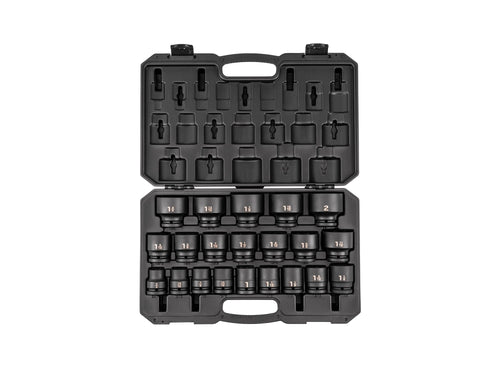 3/4 Inch Drive Shallow 6-Point Impact Socket Set with Case, 21-Piece (3/4 - 2 in.)