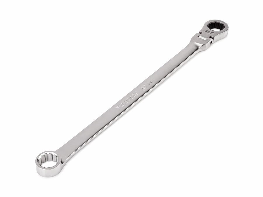 22 mm Long Fixed/Flex Head 12-Point Ratcheting Box End Wrench