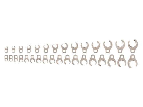 3/8 Inch Drive 6-Point Flare Nut Crowfoot Wrench Set, 32-Piece (5/16 - 1-1/16 in., 8-27 mm)