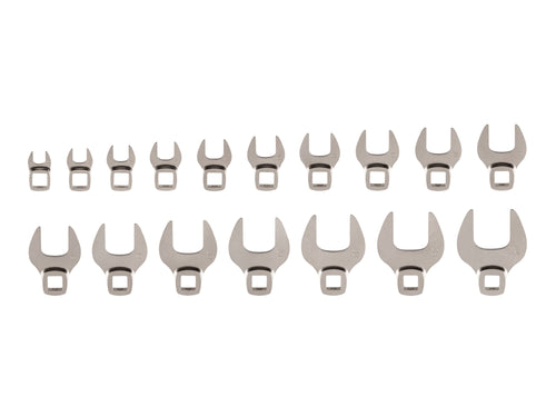 3/8 Inch Drive Crowfoot Wrench Set, 17-Piece (8 - 24 mm)