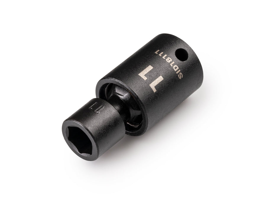 3/8 Inch Drive x 11 mm Shallow 6-Point Universal Joint Impact Socket