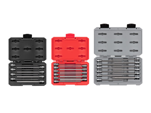3/8 Inch Drive Long Hex and Torx Bit Socket Set with Cases, 31-Piece (1/8 - 3/8 in., 3 - 10 mm, T10 - T60)