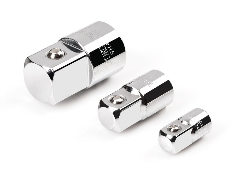 1/4, 3/8, 1/2 Inch Drive Adapter Set (3-Piece)