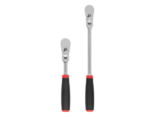 3/8 Inch Drive Flex Head Non-Quick-Release Comfort Grip Ratchet Set, 2-Piece (8, 12 in.)