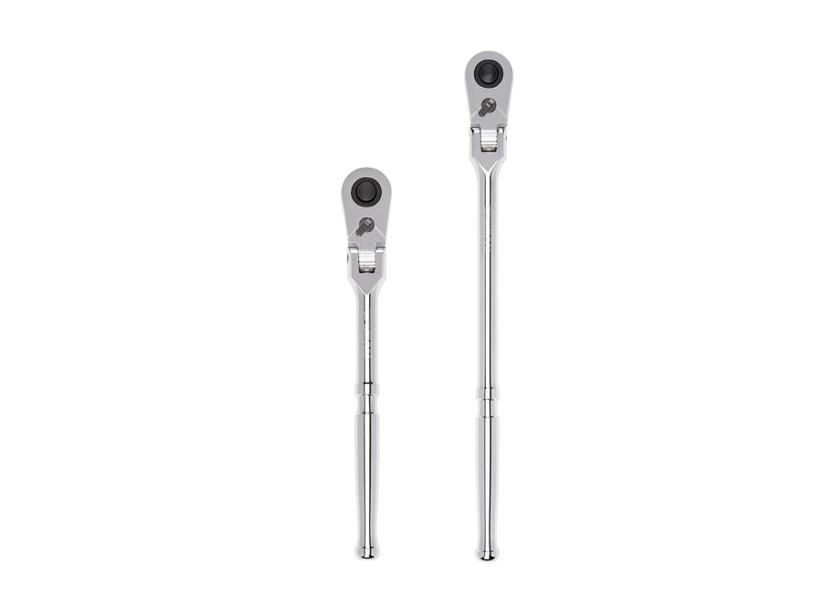 1/2 Inch Drive Flex Head Quick-Release Ratchet Set, 2-Piece (10-1/2, 14 in.)