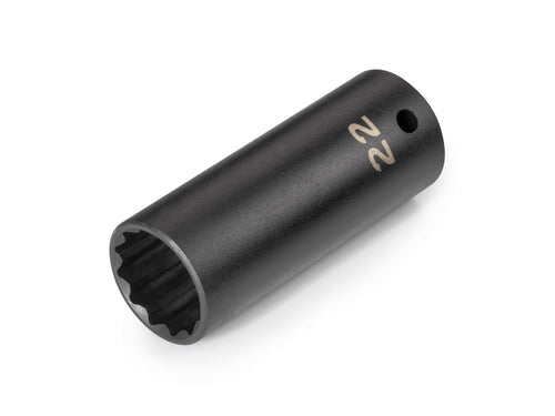 1/2 Inch Drive x 22 mm Deep 12-Point Impact Socket