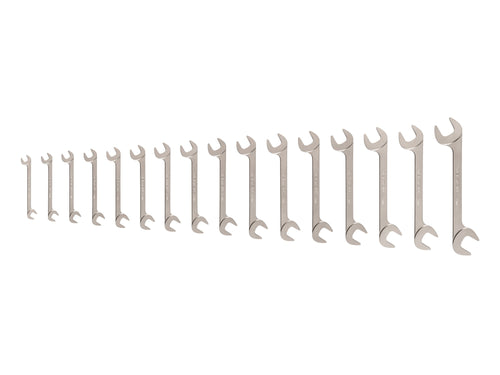 Angle Head Open End Wrench Set, 16-Piece (10-27 mm)