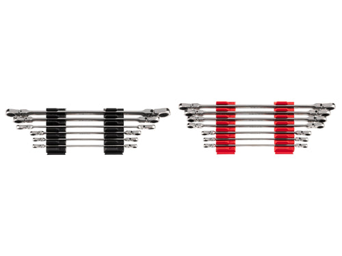 Long Flex Head 12-Point Ratcheting Box End Wrench Set with Modular Organizers, 13-Piece (1/4-13/16 in., 6-19 mm)