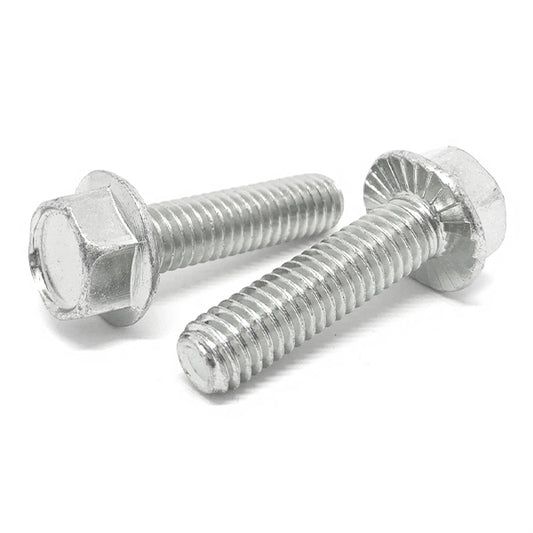 3/8-16x1" 18-8 Stainless Steel Serrated Hex Flange Bolts