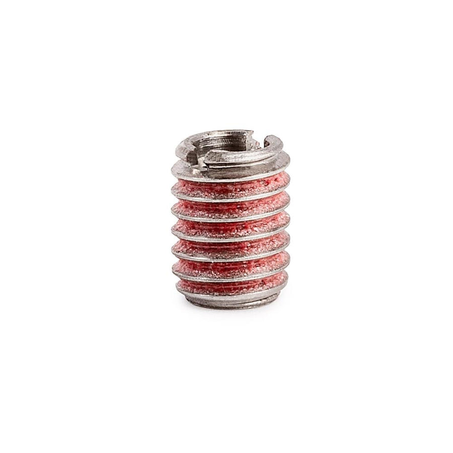 #4-40 x #10-32 Stainless Steel Standard Wall Thread Insert for Metal w/ Red Loctite