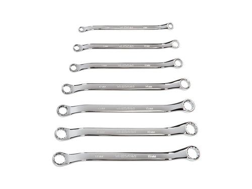45-Degree Offset Box End Wrench Set, 7-Piece (6 - 19 mm)