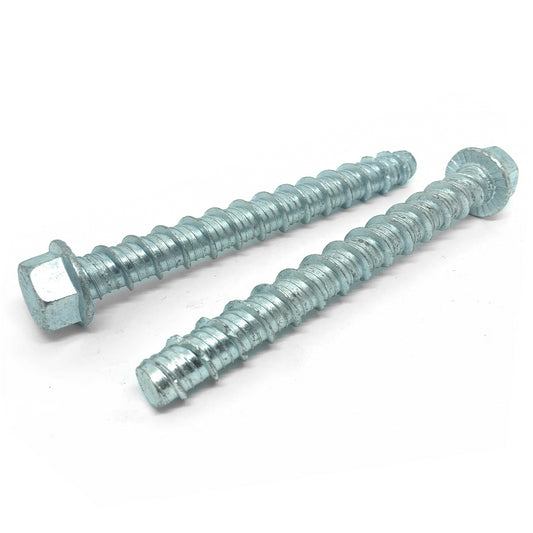 3/4x4-1/2" Tapking Heavy Duty Hex Washer Concrete Screws Zinc