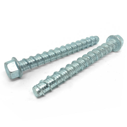 3/8x4" Tapking Heavy Duty Hex Washer Concrete Screws Zinc