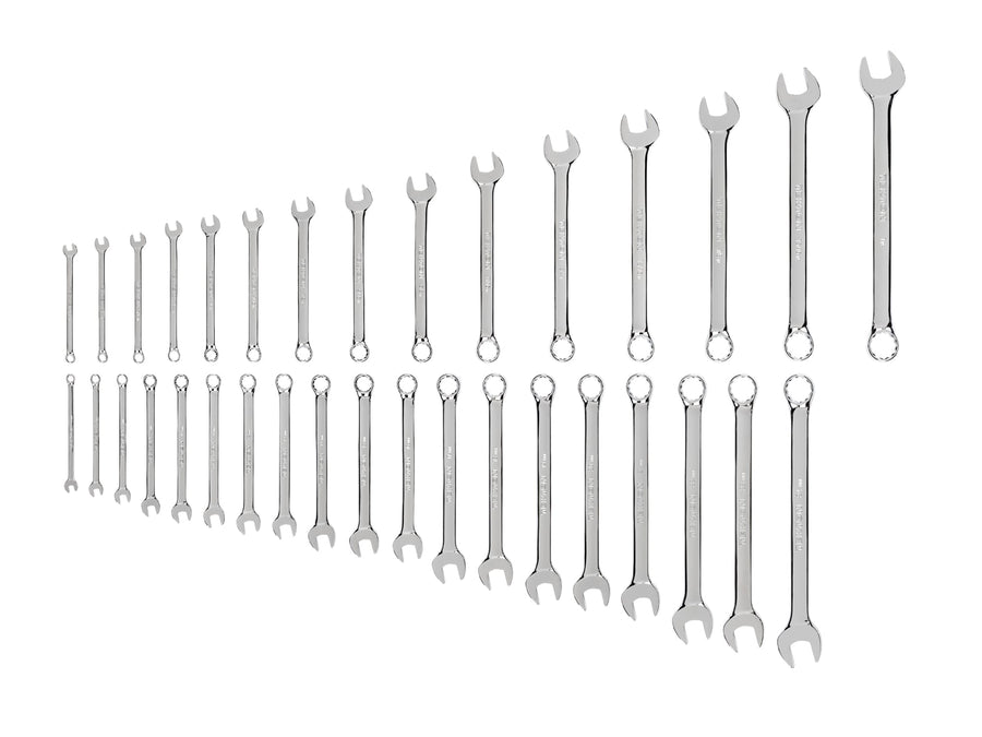 Combination Wrench Set, 34-Piece (1/4 -1 in., 6 -24 mm)