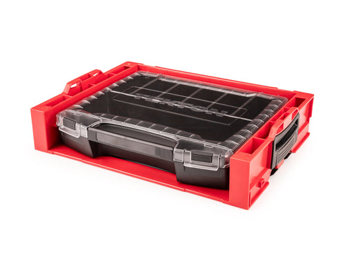 Lidded Drawer (i-BOXX) with 7-Cavity Parts Tray and Stacking Drawer Rack