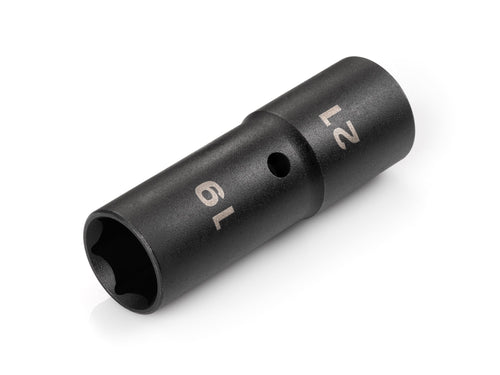 1/2 Inch Drive 19 x 21 mm Deep Thin Wall Impact Flip Socket