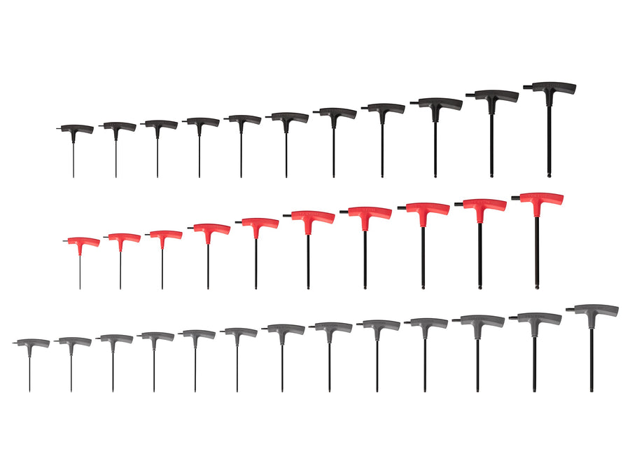 Ball End Hex and Star T-Handle Key Set, 34-Piece (5/64 - 3/8 in., 2 - 10 mm, T6 - T50)