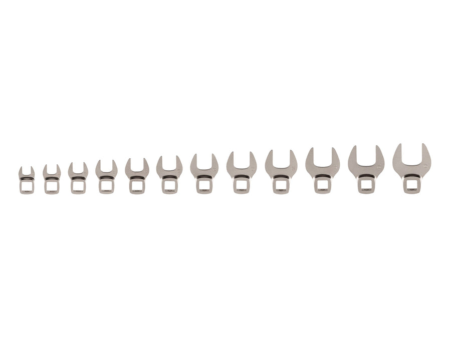 3/8 Inch Drive Crowfoot Wrench Set, 12-Piece (8 - 19 mm)