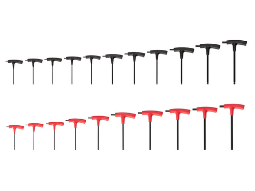 Flat End Hex T-Handle Key Set, 21-Piece (5/64 - 3/8 in., 2 - 10 mm)