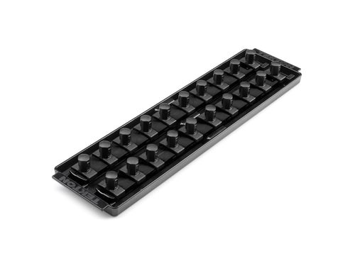 1/2 Inch Drive 2-Rail Socket Organizer Set, Black (20-Tool)