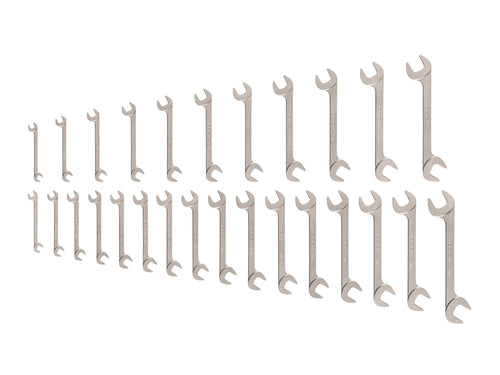 Angle Head Open End Wrench Set, 27-Piece (3/8-1 in., 10-27 mm)