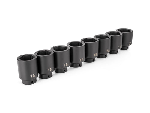 1/2 Inch Drive Deep 6-Point Impact Socket Set, 8-Piece (1-9/16-2 in.)