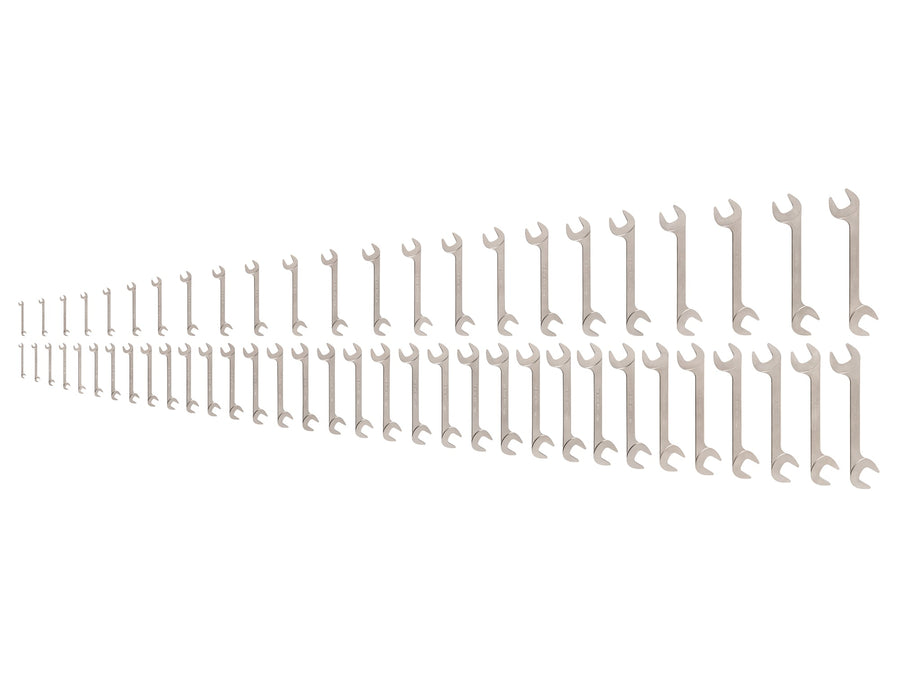 Angle Head Open End Wrench Set, 56-Piece (1/4 - 1-1/2 in., 6-38 mm)