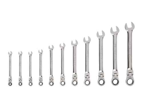 Flex Head 12-Point Ratcheting Combination Wrench Set, 11-Piece (1/4-3/4 in.)