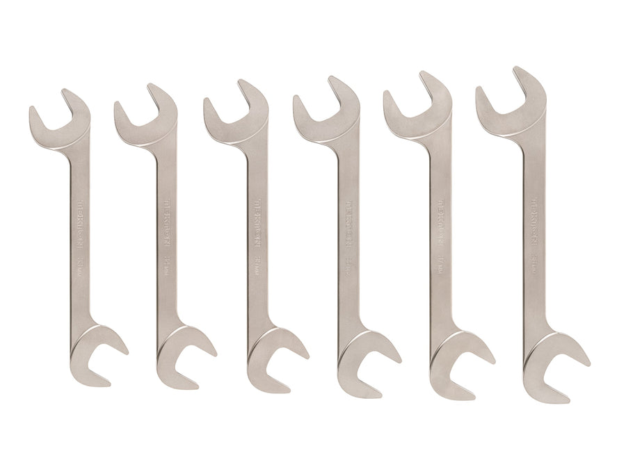 Angle Head Open End Wrench Set, 6-Piece (33-38 mm)