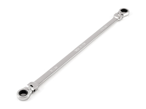 1/2 x 9/16 Inch Long Flex Head 12-Point Ratcheting Box End Wrench