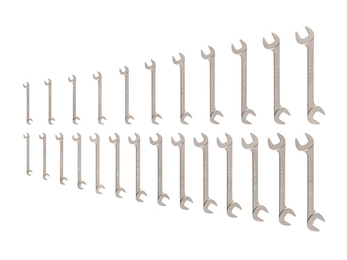 Angle Head Open End Wrench Set, 25-Piece (1/4-3/4 in., 6-19 mm)