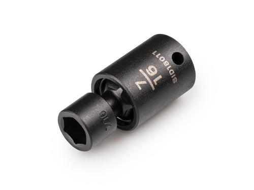 3/8 Inch Drive x 7/16 Inch Shallow 6-Point Universal Joint Impact Socket